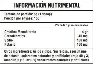Creatina Monohidratad - 150 Servicios