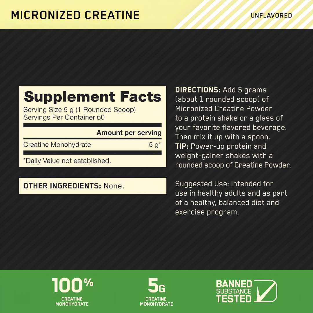 Creatina Micronized – 60 Servicios