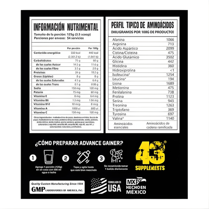 ADVANCE GAINER - 54 servicios